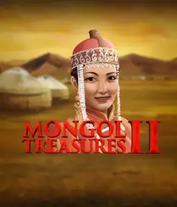 Explore the vibrant history of Mongolia with Mongol Treasures 2 slot by Endorphina, showcasing a graceful Mongolian woman adorned in traditional attire against a golden Mongolian steppe backdrop. This image evokes the spirit of Mongolian culture, delivering a memorable gaming experience. 